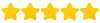 Five yellow stars are arranged in a horizontal row, representing a five-star rating.